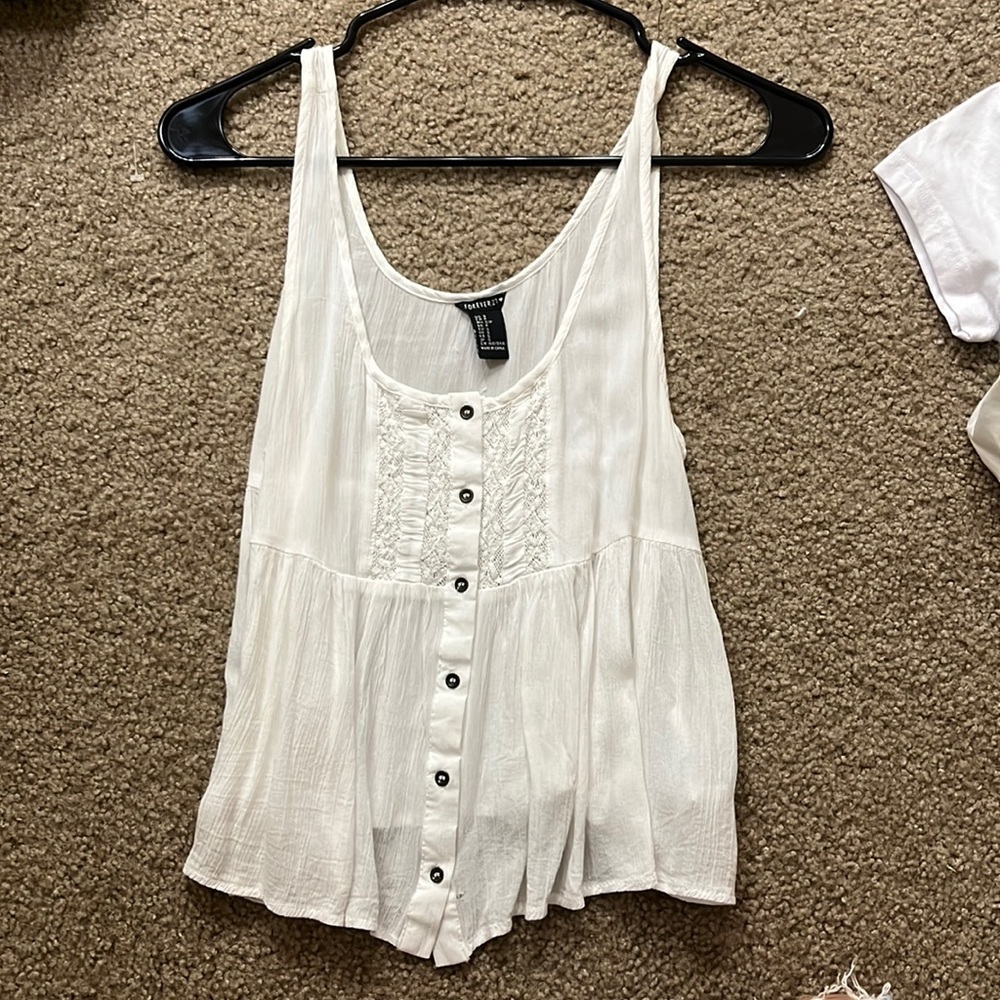 Super cute like new summery white tank!
